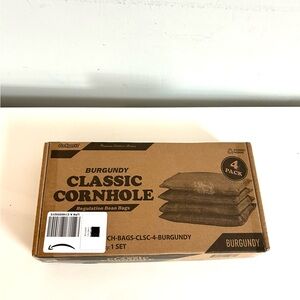 Classic Cornhole Bean Bags Set of 4 in Burgundy